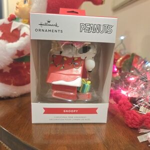 Peanuts Snoopy Christmas Ornament - Red, Green, White